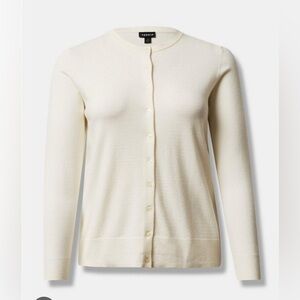 Torrid Everyday Soft Cardigan Crew Sweater, Ivory, Size 2 (2X 18-20), Used